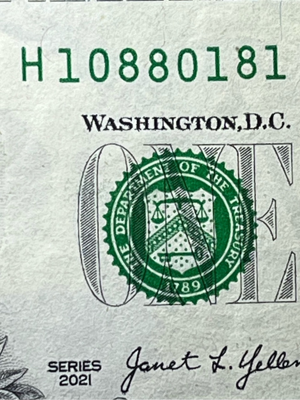 2021 $ 10880180 reversible, flipper note Fancy serial number US Currency cool